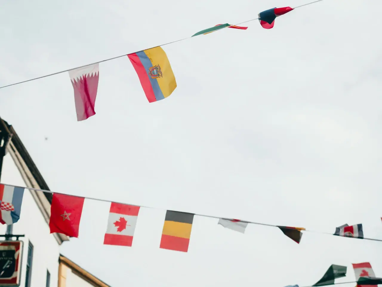 Flags of countries participating in the Apostille Convention representing international document recognition.
