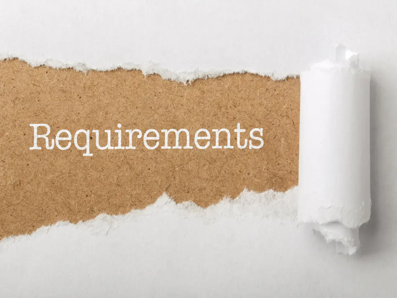 Paper labelled requirements representing authentication and apostille requirements.