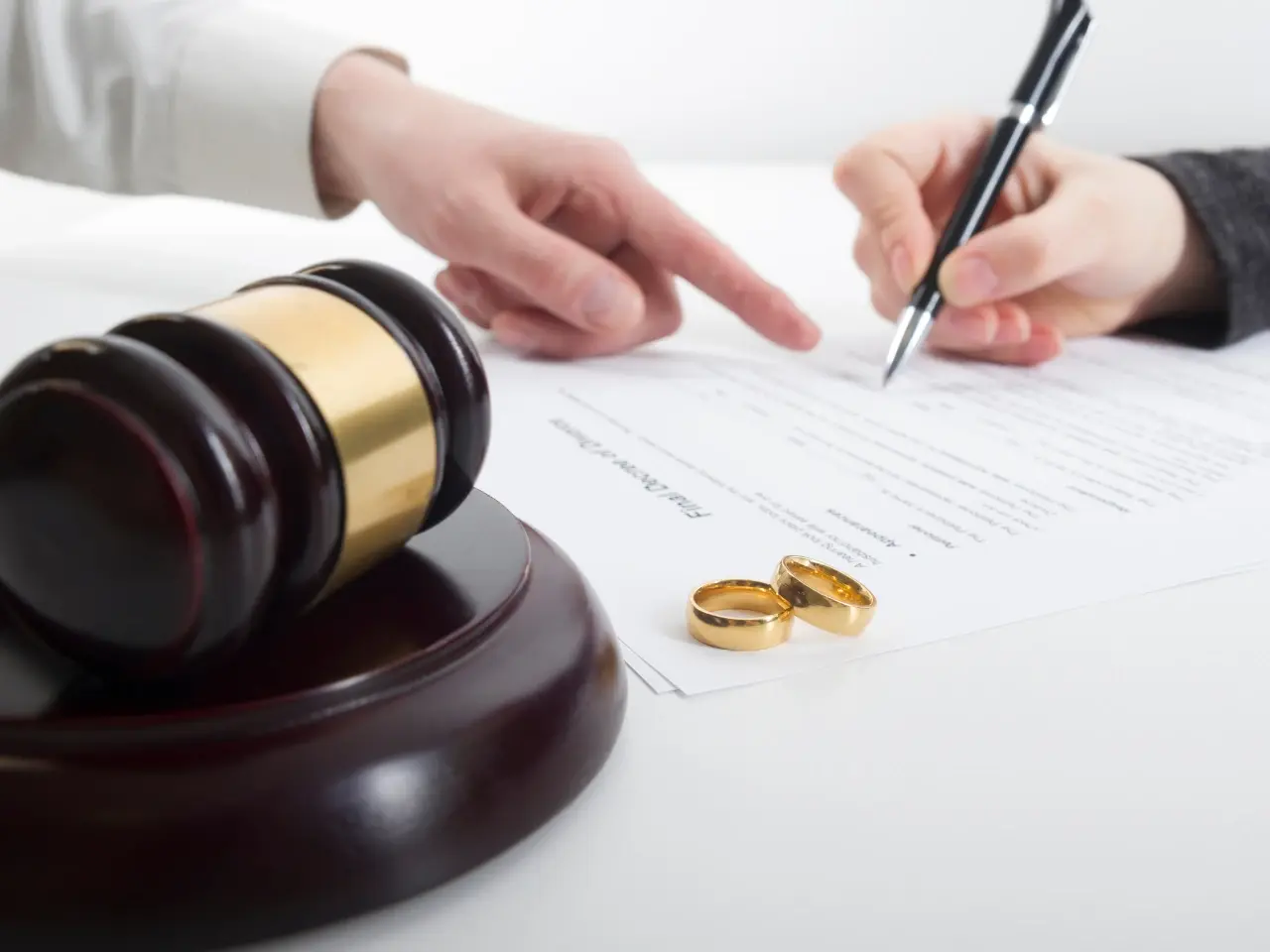 Divorce order and certificate documents prepared for legal confirmation.