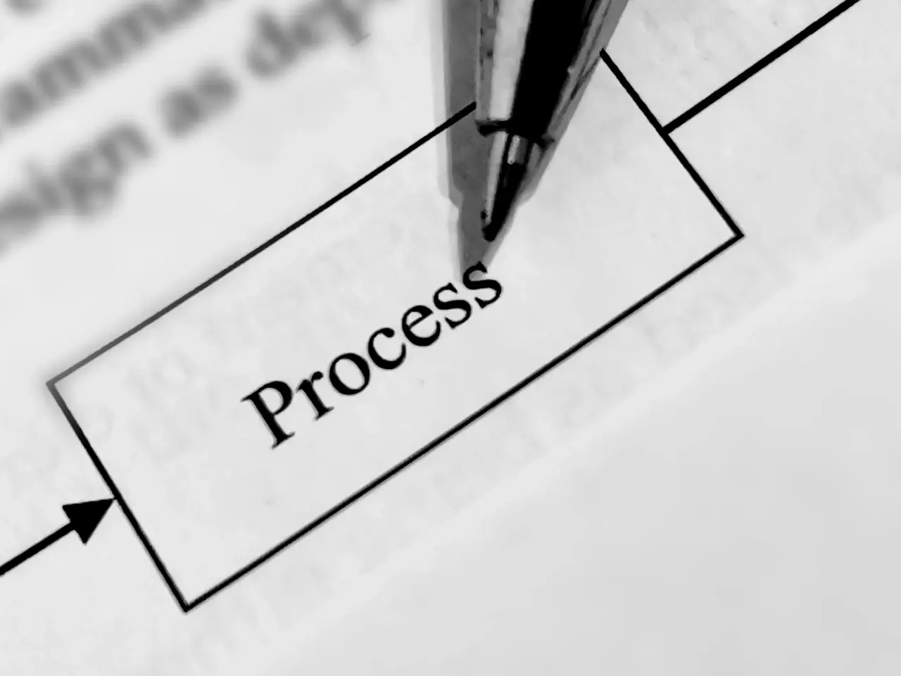 Close-up of a document with the word “Process” highlighted in a flowchart, symbolizing the legalization procedure in Canada.