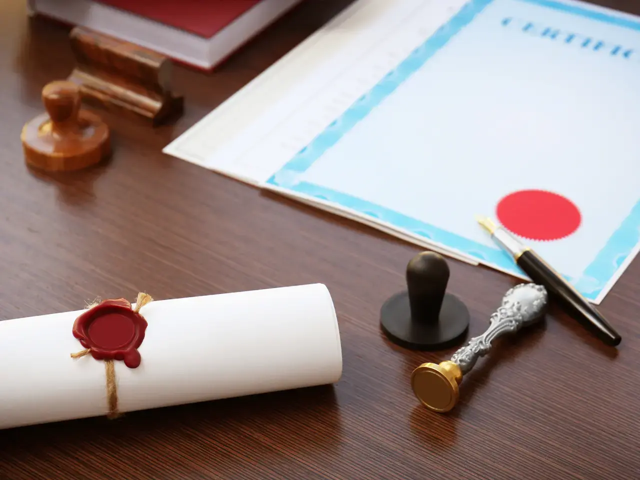 Legal document with a wax seal, representing the purpose of an apostille or authentication certificate and what it legally confirms.