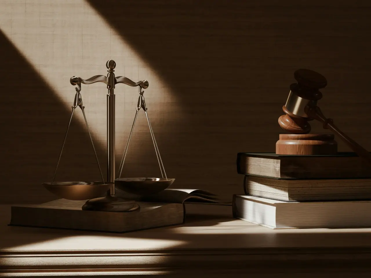 Books, documents, and scales of justice symbolizing document attestation for countries in the Middle East.