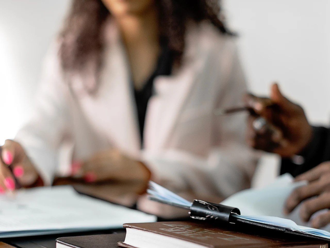 Translation professional reviewing documents for an IRCC application