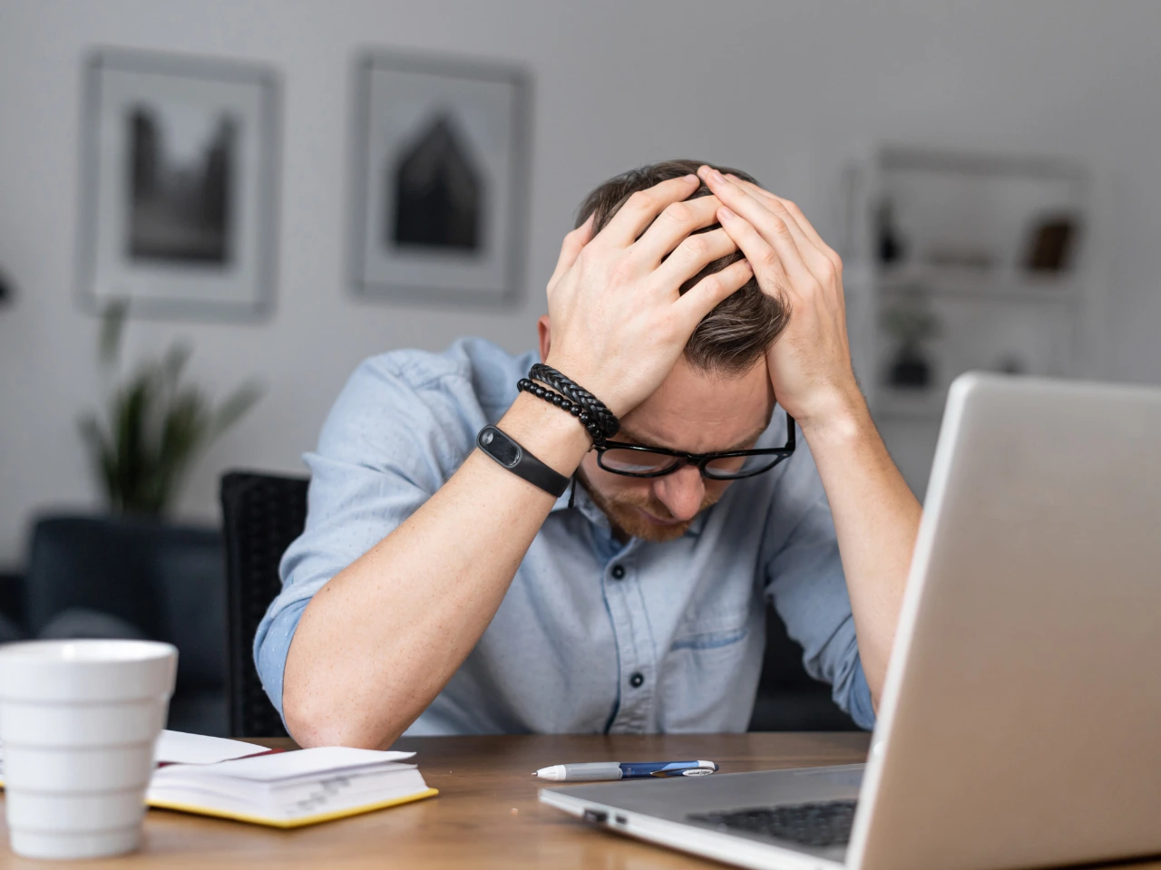 An applicant stressed while preparing police certificate documents for submission