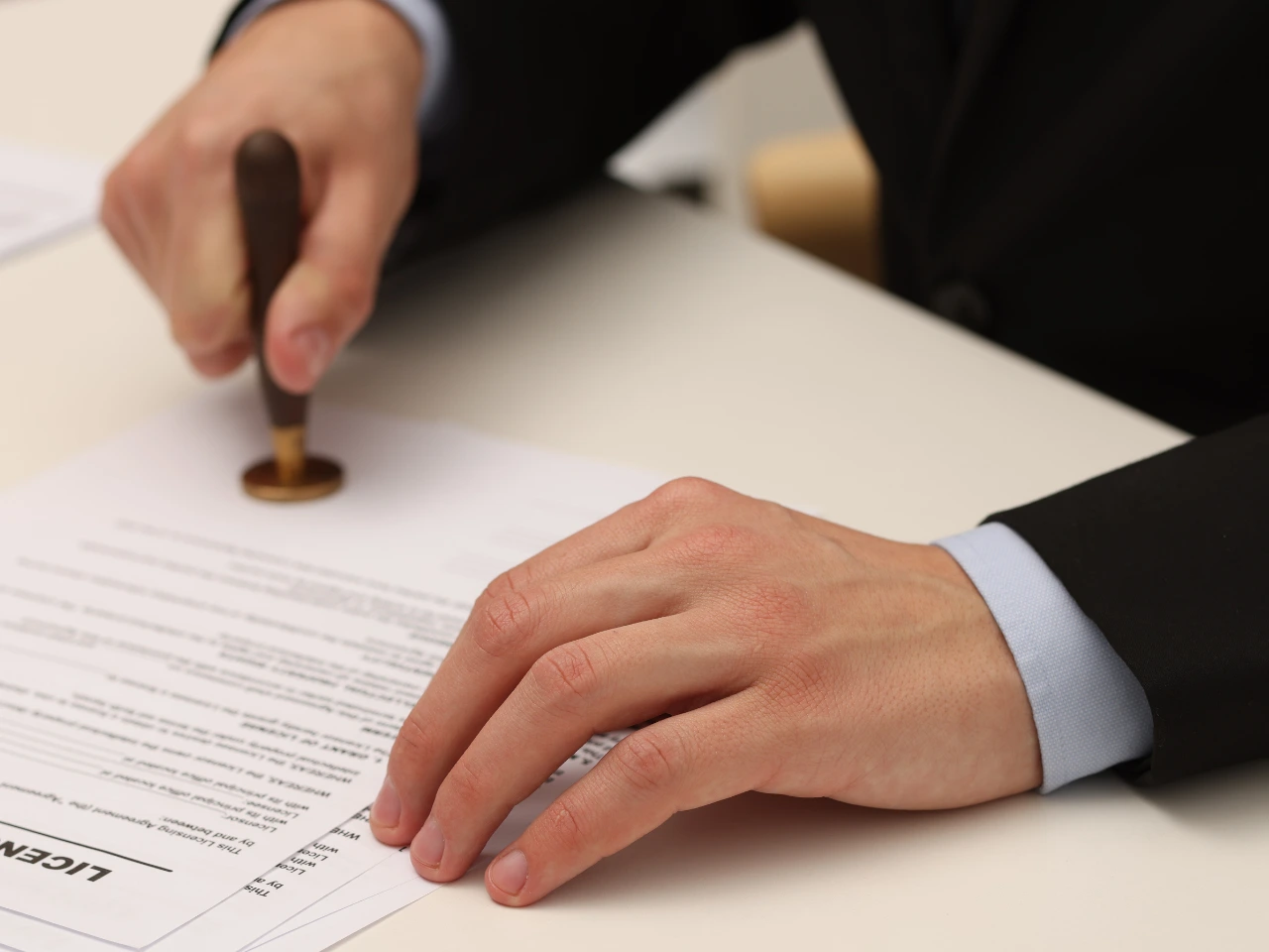 Notary stamping translated documents for WES application requirements.